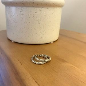 Small Diamond Hoops